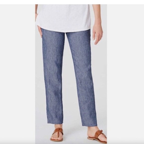 J. JILL Love Linen Ankle Pants Size Large NWT - Picture 1 of 11